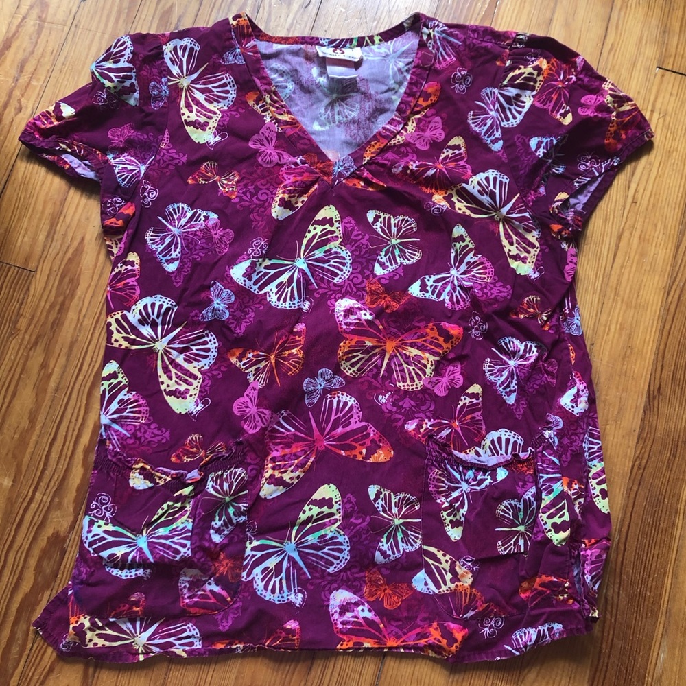 Butterfly Scrub Top